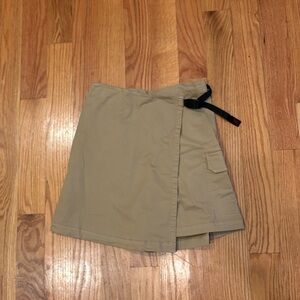 Women's Tan Wrap Skort